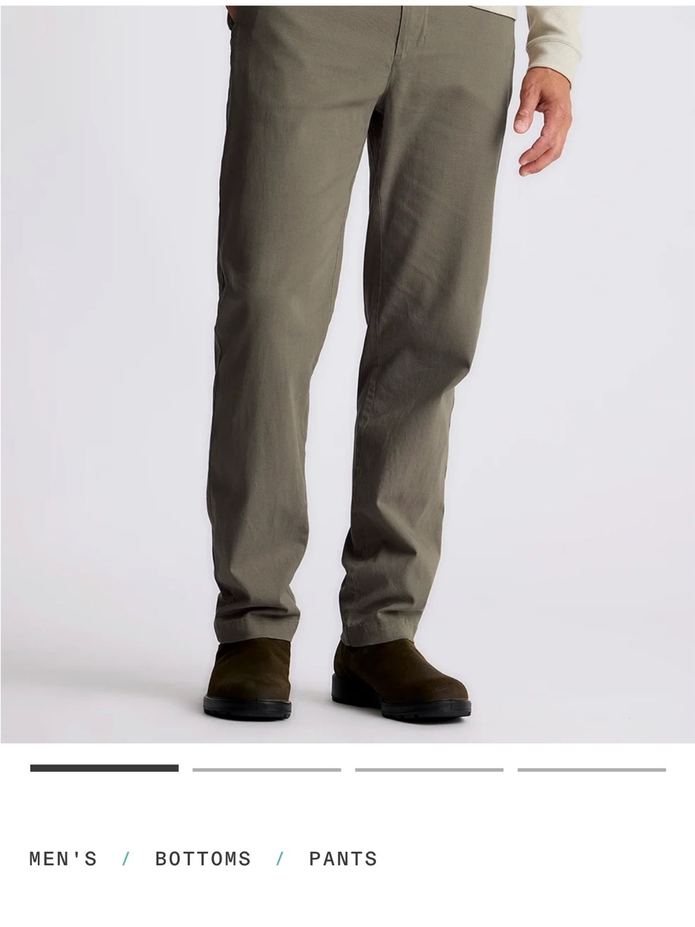 Free Fly Apparel Men's Olive Straight-Leg Chinos 36x32 NWT